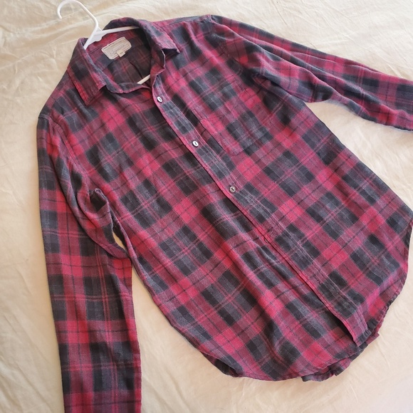 Current/Elliott Tops - Current/Elliott plaid flannel shirt (XS)